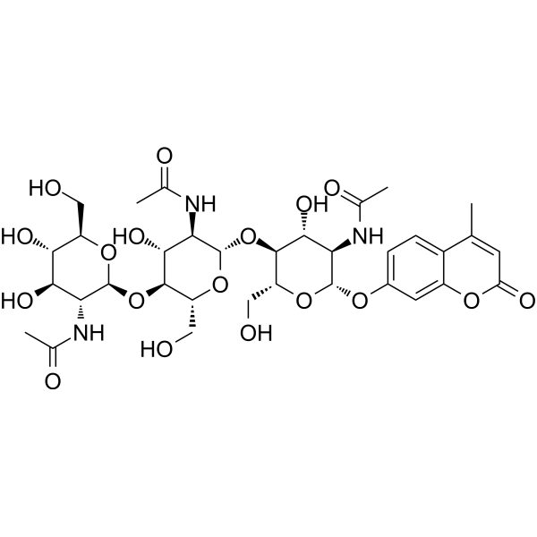 4-Methylumbelliferyl β-DN,N′,N′′-triacetylchitotrioside 53643-13-3